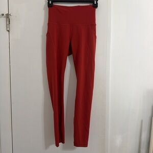 Lululemon Burnt Orange High-Waisted Leggings
